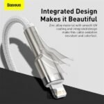 Baseus Cafule Series Metal Data Cable Type-C to Lightning iPhone PD 20W 2m - White - Image 3