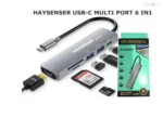 ⁦Haysenser USB-C Multi-Port Hub 6 in 1⁩ - الصورة ⁦2⁩