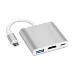Haysenser Type C to HDMI 3 in 1 Adapter (HDMI + USB 3.0 + Type C)