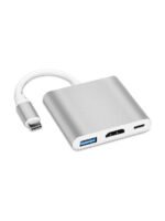 Haysenser Type C to HDMI 3 in 1 Adapter (HDMI + USB 3.0 + Type C)