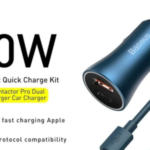 Baseus Golden Contactor Pro Dual Quick Charger Car Charger U+C 40W With Cablle