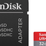 SanDisk Ultra 32GB microSDHC UHS-I Card with Adapter, Silver, Standard Packaging (SDSQUNC-032G-GN6MA)