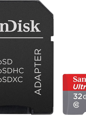 Untitled design (21) SanDisk Ultra 32GB microSDHC UHS-I Card with Adapter, Silver, Standard Packaging (SDSQUNC-032G-GN6MA) - Image 1