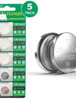 Tianqiu CR1632 3V Lithium Coin Cell Batteries (5 Batteries)