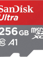 SanDisk 256GB Ultra microSDXC UHS-I Memory Card with Adapter - 100MB/s, C10, U1, Full HD, A1, Micro SD Card - SDSQUAR-256G-GN6MA