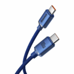 Baseus Crystal Shine fast charging data cable Type-C to Type-C 100W 1.2mt blue - Image 2