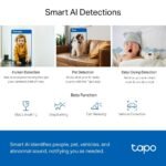 ⁦Tapo C220 Pan/Tilt AI Home Security Wi-Fi Camera⁩ - الصورة ⁦5⁩