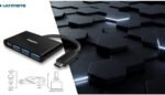 HC304AC 4 Port 12cm Plug & Play USB Hub with USB Cable – Black - Image 3