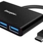 HC304AC 4 Port 12cm Plug & Play USB Hub with USB Cable – Black