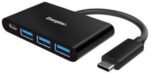 HC304AC 4 Port 12cm Plug & Play USB Hub with USB Cable – Black