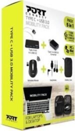 Port Designs 501836 Type C + USB 3.0 Mobility Pack Black - Image 2