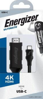 C112HKBK HDMI to USB-C Cable, 2 Meters – Black and Silver - Image 5