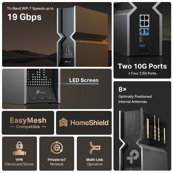 Archer BE800- BE19000 Tri-Band Wi-Fi 7 Router - Image 4