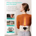 ⁦SKG Lower Back Massager with Heating Pad Infrared Lumbar Belt – W9 PRO⁩ - الصورة ⁦4⁩