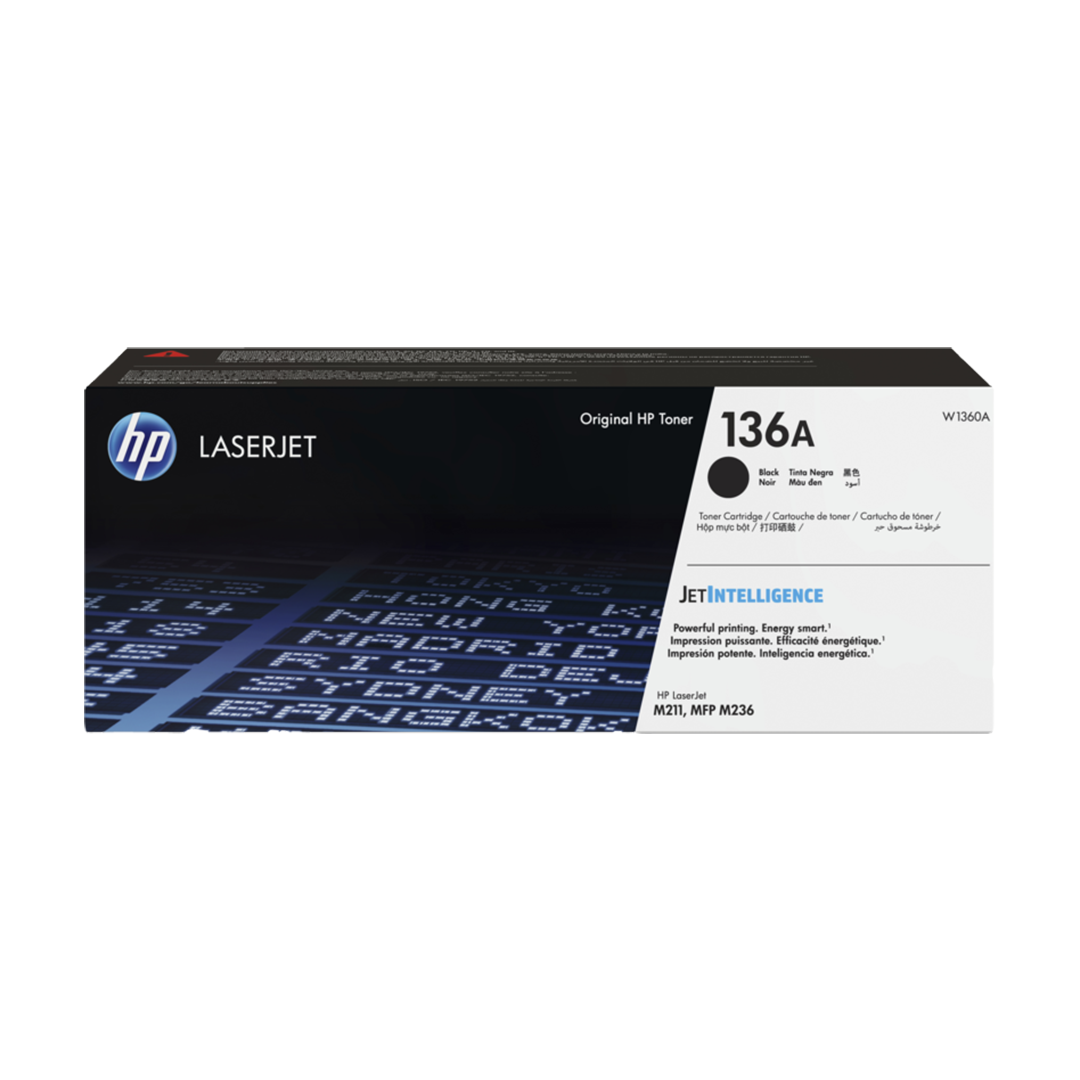 W1360A HP 136A Black Original LaserJet Toner Cartridge - Image 1